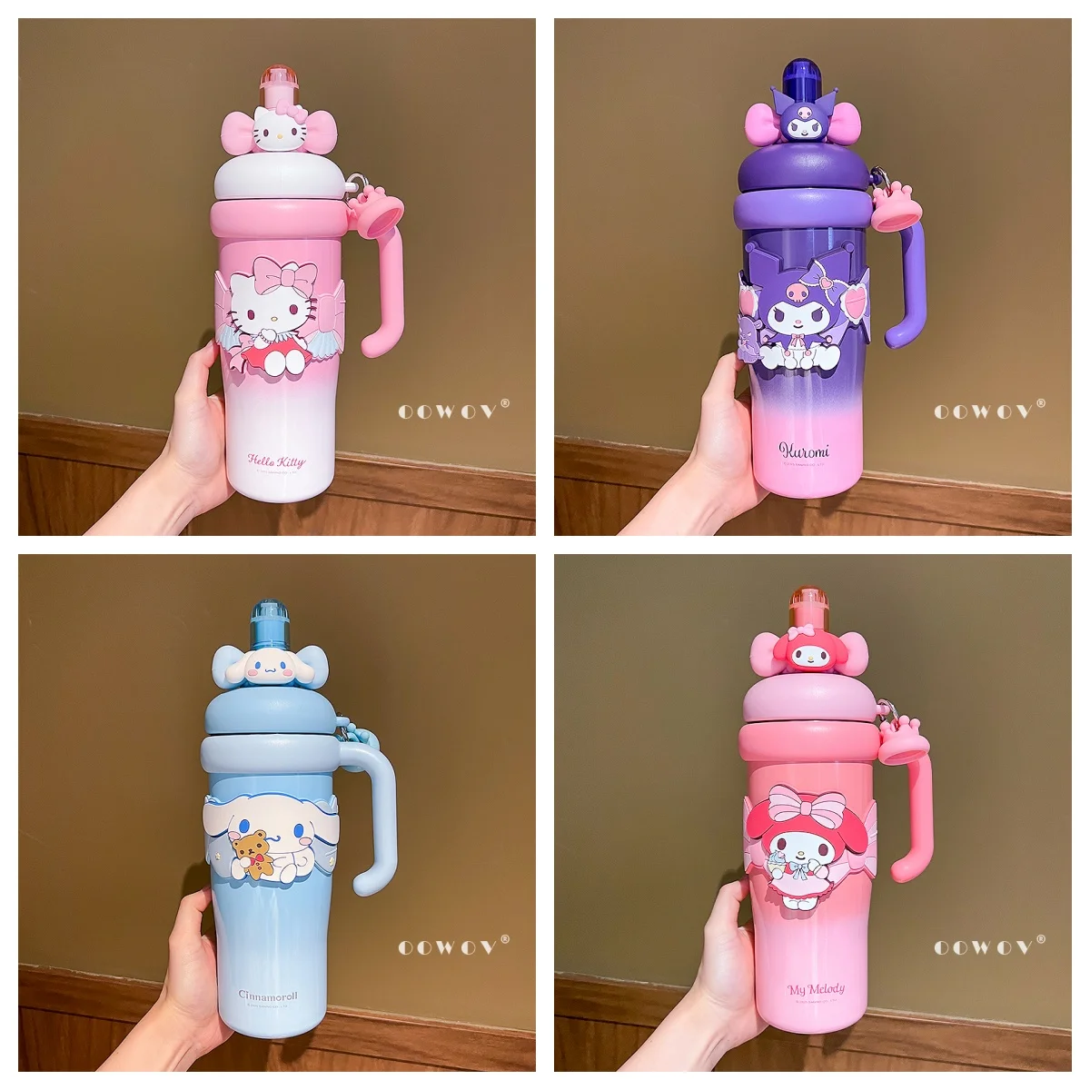 

Sanrio Hello Kitty Cartoon Themed Insulated Cup With Straw For Girls Birthday Gifts High Appearance Hello Kitty Water Cup Ideal