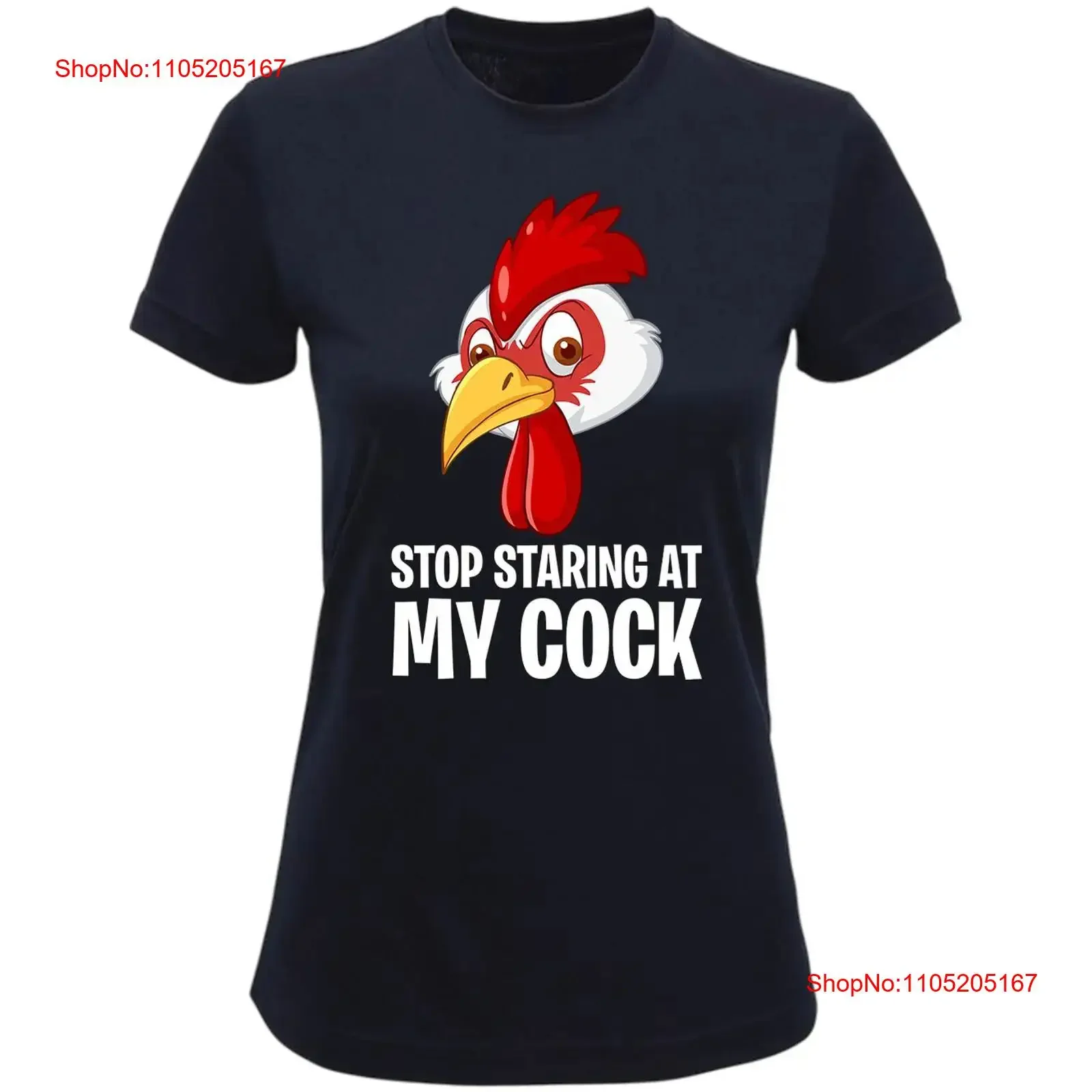 Funny Chicken Ladies T Shirt Stop Staring at My Cock Sarcastic Rooster Joke vintage Washed homme designer clothes Slightly