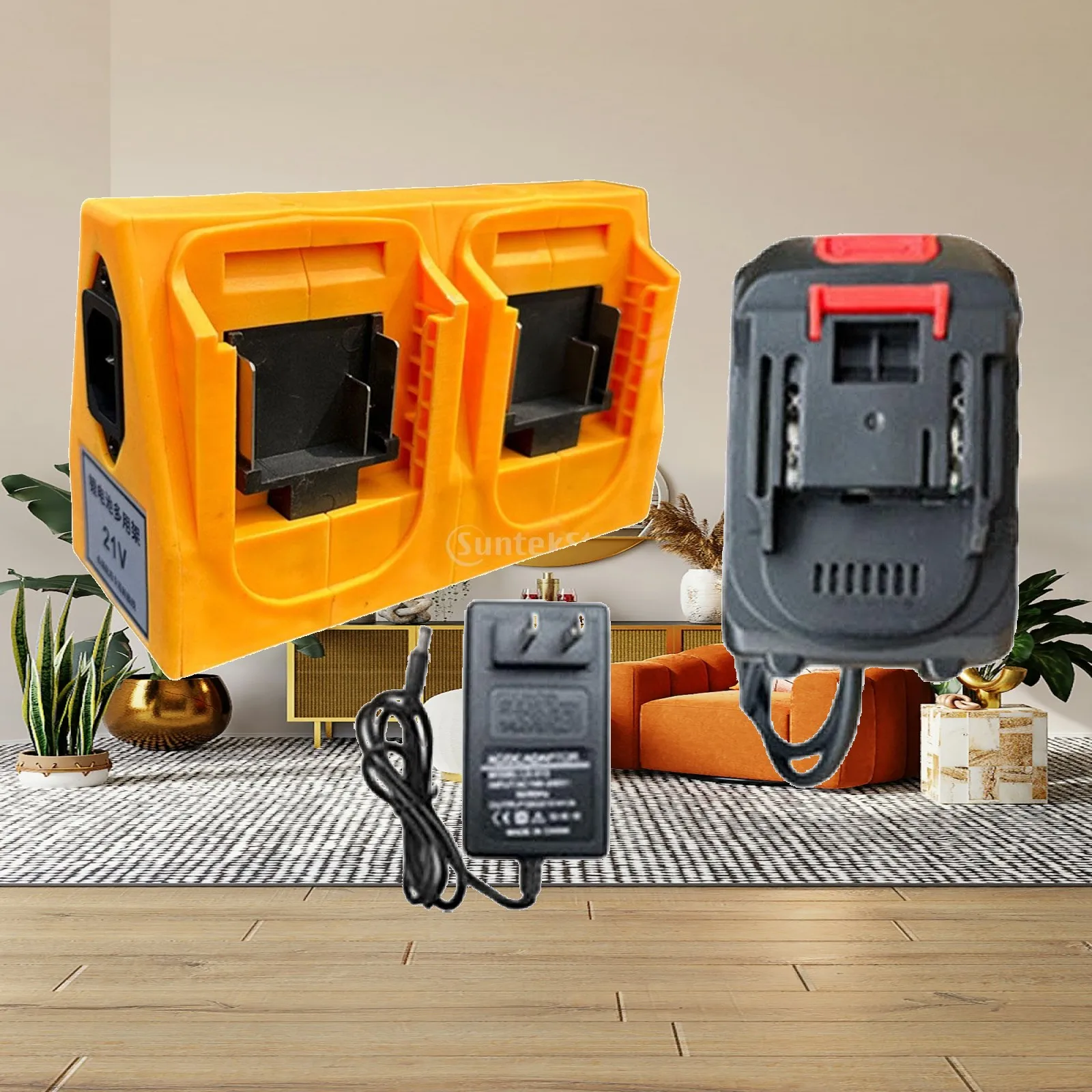 Cordless Power Tool Powered Adapter Set Universal Sturdy Fits BL1430 BL1450 Accessories Yellow for Industrial Fans