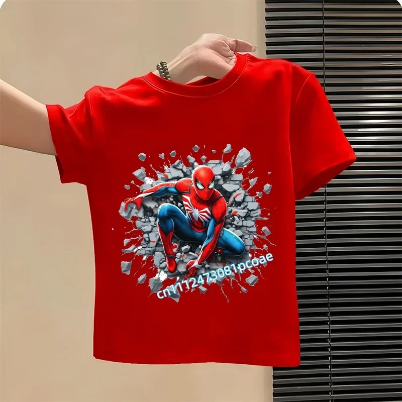 summer T-shirt, casual top, superhero New Spider-Man childre
