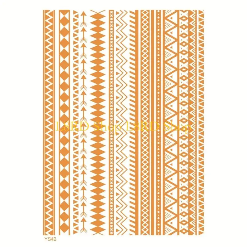 L8RD Skin-friendly Metallic Body Art Stickers 9 Sheets Safe for Festivals and Swimming