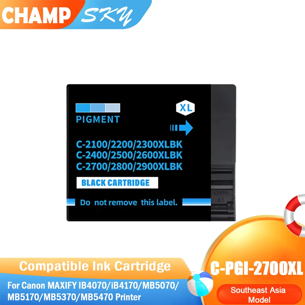 PGI2700 PGI-2700XL Premium Color Compatible Inkjet Ink Cartridge for Canon MAXIFY IB4070/iB4170/MB5070/MB5170/MB5370 Printer