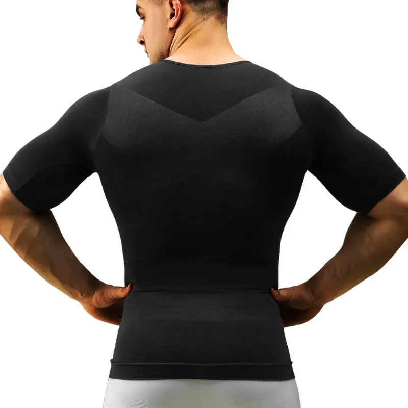 Men's Compression Shirts Tank Tops Undershirts Mens Slimming Body Shaper Vest Sleeveless Abdomen Slim Vest Fitness Workout