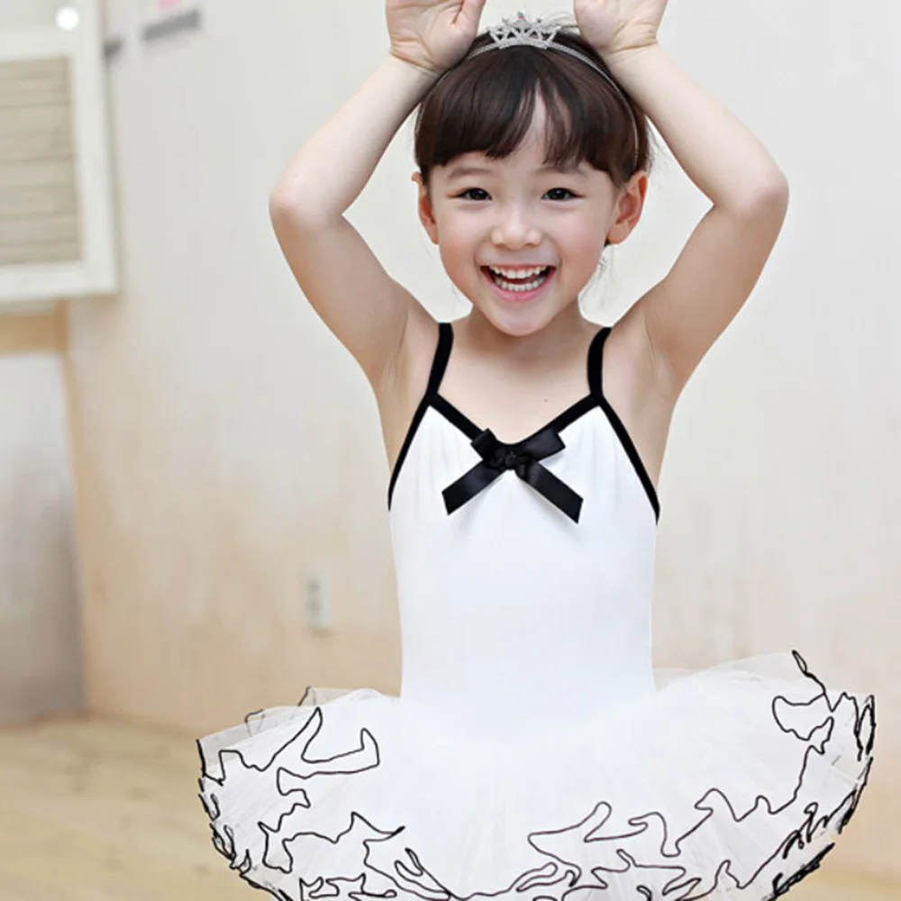 女の子用バレエチュチュコスチューム-バレリーナダンスドレス-キッズダンスウェア