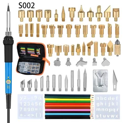 Kit de ferro de solda ajustável 60 W Conjunto de ferramentas elétricas de solda cautin com lápis de cor para pirografia