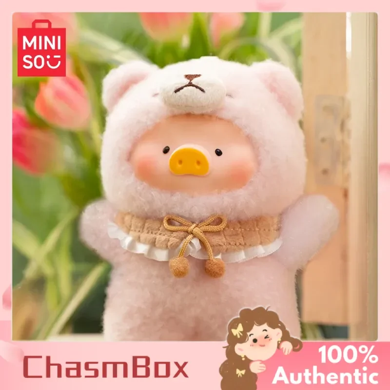 Véritable Lulu Pig Joyful Time Series vinyle en peluche boîte aveugle porte-clés intéressant Mini poupée d'action pour porte-clés et cadeau