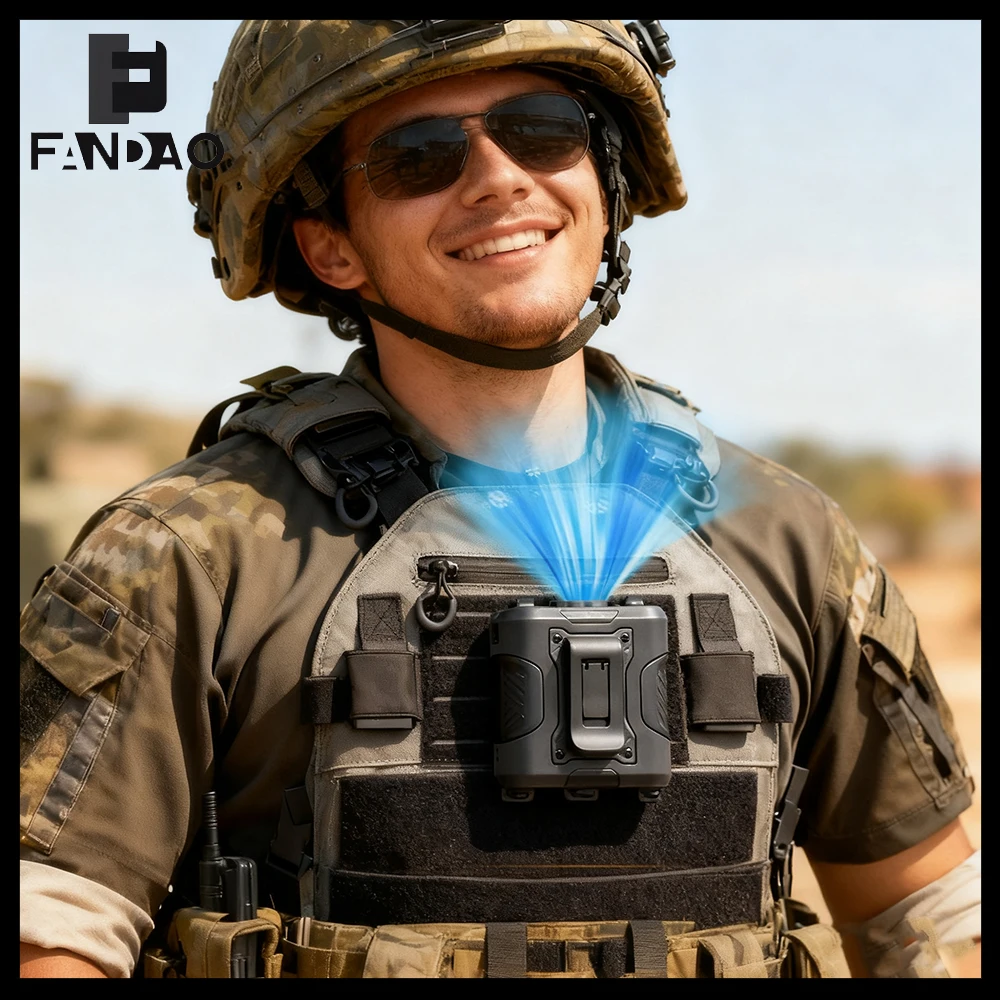 

Tactical Portable fan Outdoor Summer Molle Multi-purpose Fan Waist on Cooling Air Conditioning Camping Hunting Camping Gear