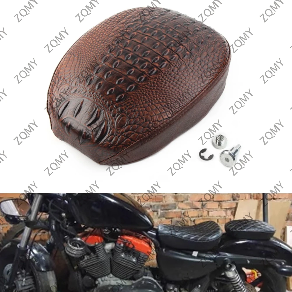 

Motorcycle Brown Rear Seat Passenger Pillion Pad For Harley-Davidson Sportster XL1200 883 72 48 2010-2015