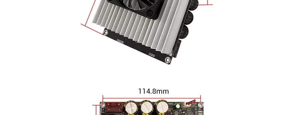 

1200W 50A High Current Boost Power Supply Module Dual Inductors Full Power Low Ripple Power Supply for Audio Amplifier PW1200