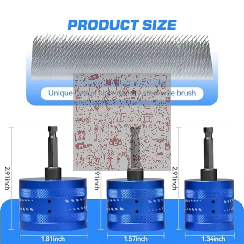 1/2In 3/4In 1In Copper Pipe Cleaning Brush Effective Rust Polishing Pipe Cleaner Metal HVAC Cleaning Tool Plumbing Drains