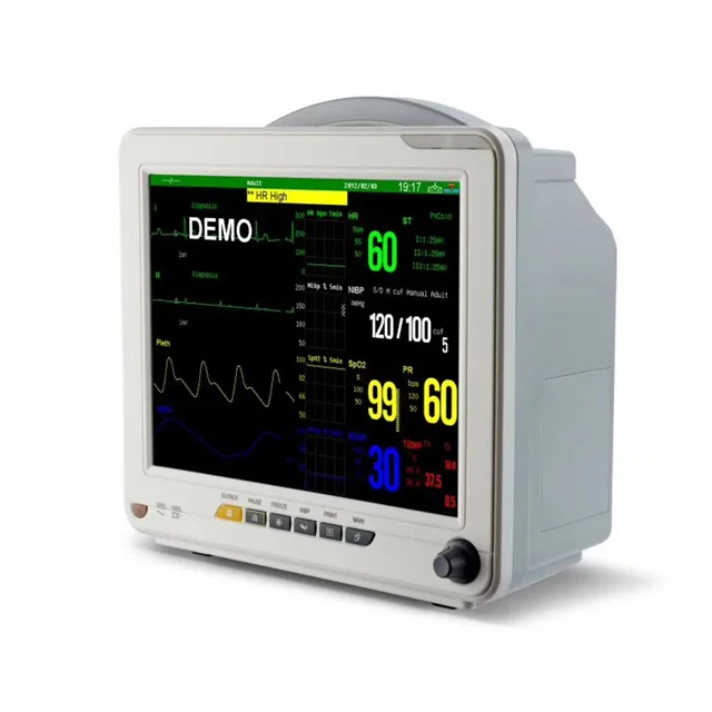 Portable Cheap Hospital Medical Monitor Vital Sign Equipment ICU CCU Ambulance Patient Monitor 1 Year Warranty Electric Power