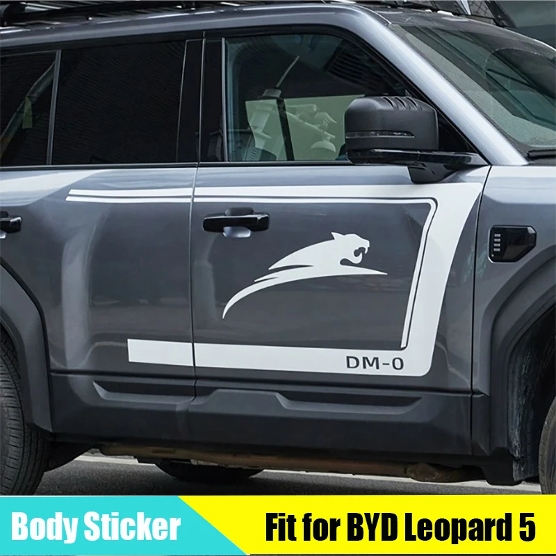 

Car Body Color Strip Sticker Fit for BYD Leopard 5 2023 2024 Car Decal Waistline Color Film Decoration Off-road Accessories
