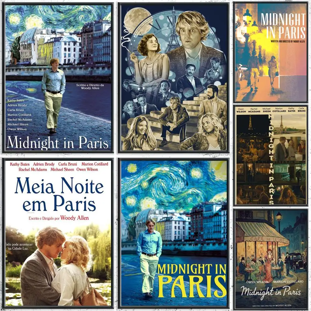 Romantic Movie M-Midnight in ParisS Poster HD Self-Adhesive No Residue After Removal Ideal for All Kinds of Wall Decor