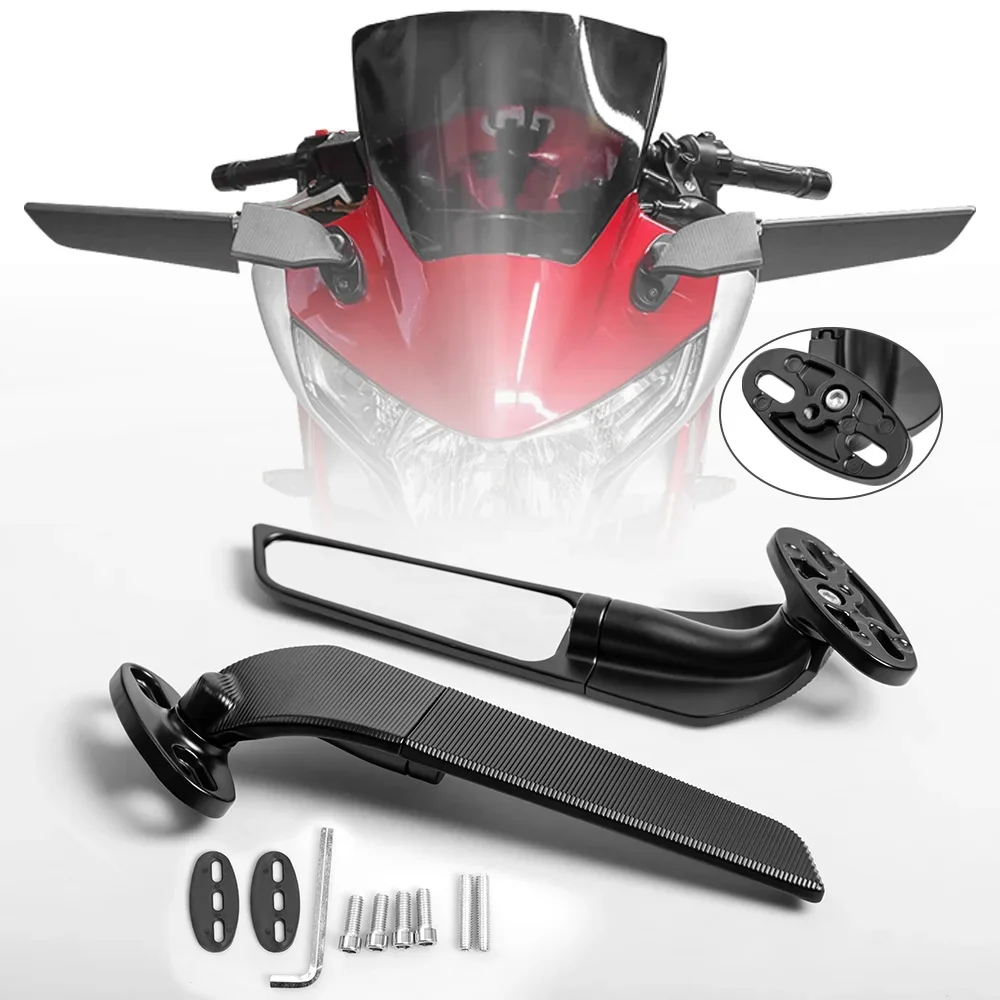 Motorcycle Mirror for YAMAHA YZF R6 R1 R25 R3 R125 R15 Modified Wind Wing Adjustable Rotating Rearview Mirror Moto Accessories