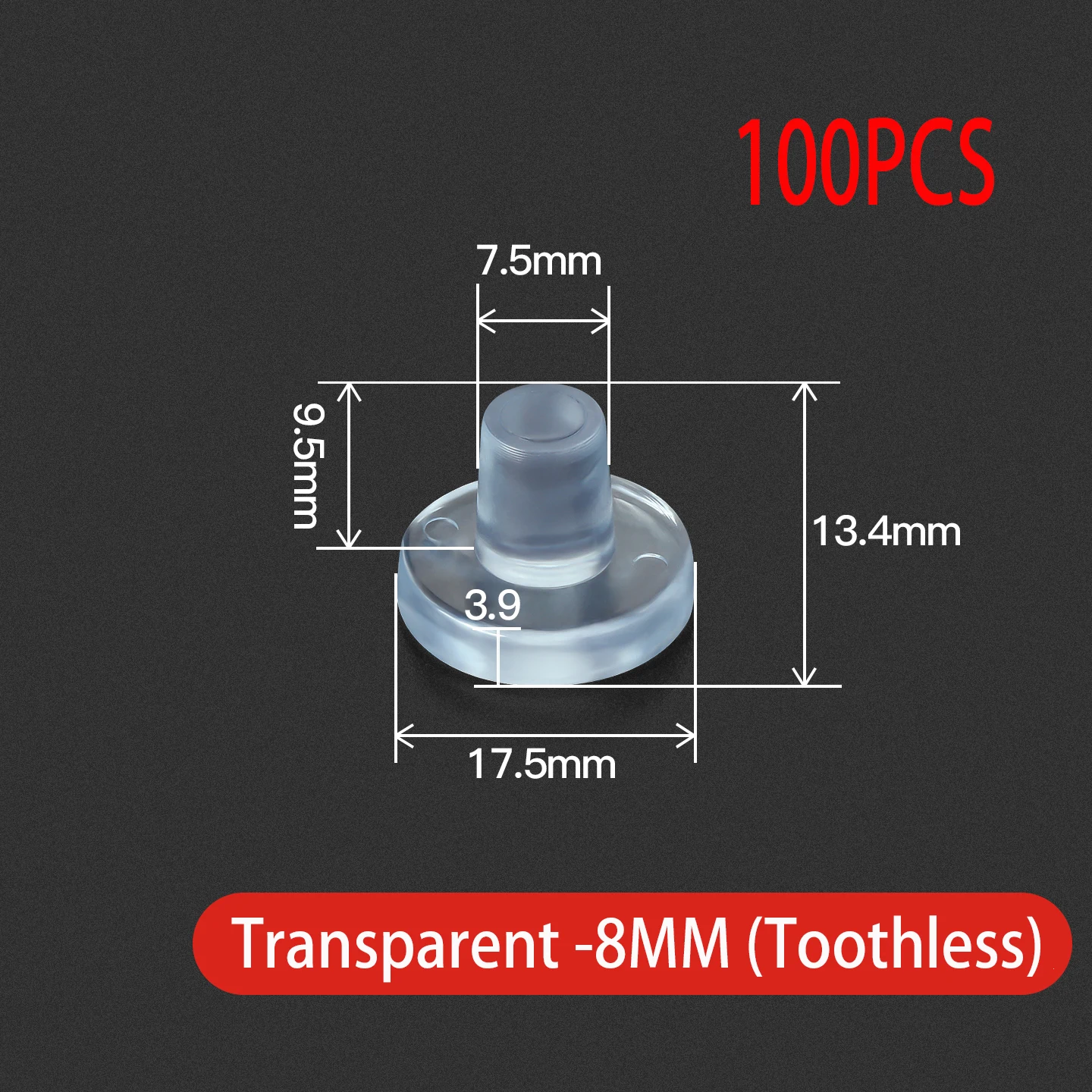 Variant: 8MM(Toothless)100pcs