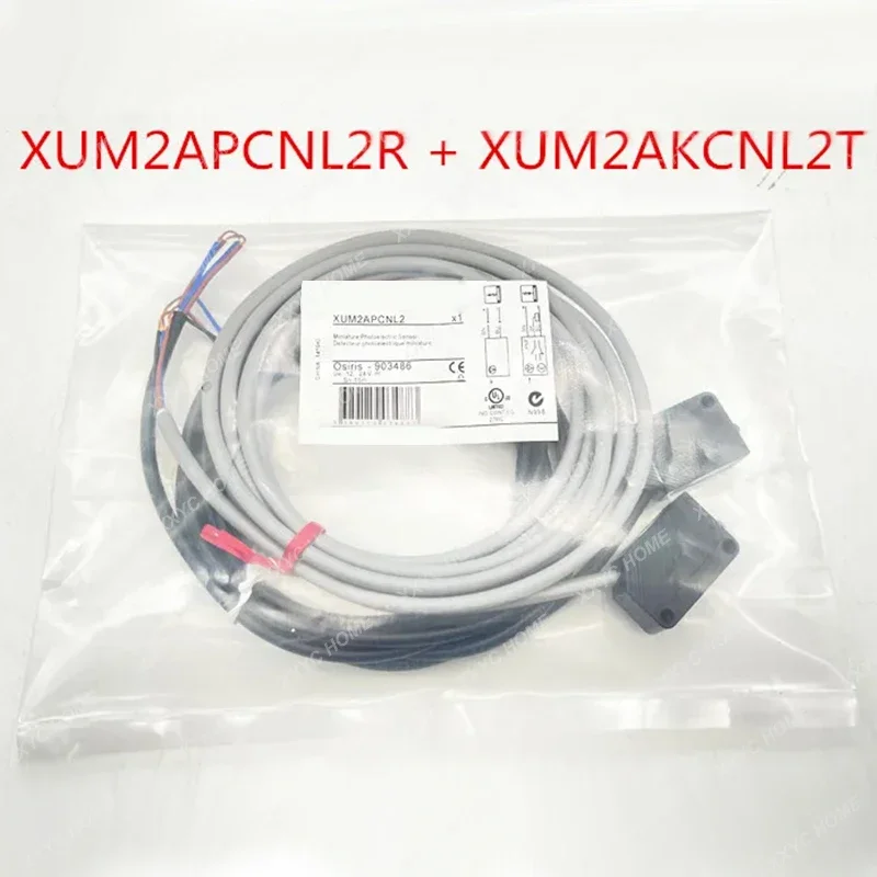 

XUM2APCNL2R + XUM2AKCNL2T Thru-beam Photoelectric Sensor 100% New Original