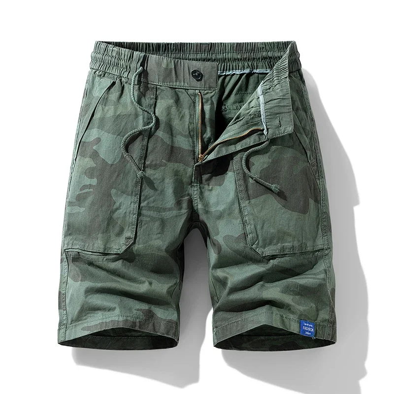 ฤดูร้อนผู้ชาย Cotton Cargo Camouflage กางเกงขาสั้นผู้ชายเสื้อผ้าสบายๆ Breeche เบอร์มิวดา Beach Jogger กางเกงขาสั้นชายร้อน Dropshipping LZLLTT