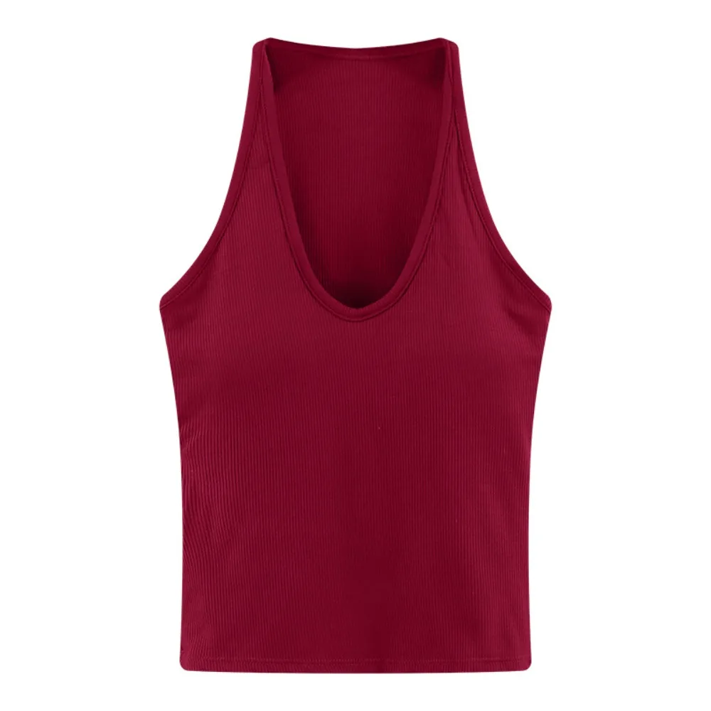 

Women Tank Top Chinlon Women Suspenders Vest U Neck Suspenders Casual Short Camisole High Stretch Undershirt Slim Crop Top Club