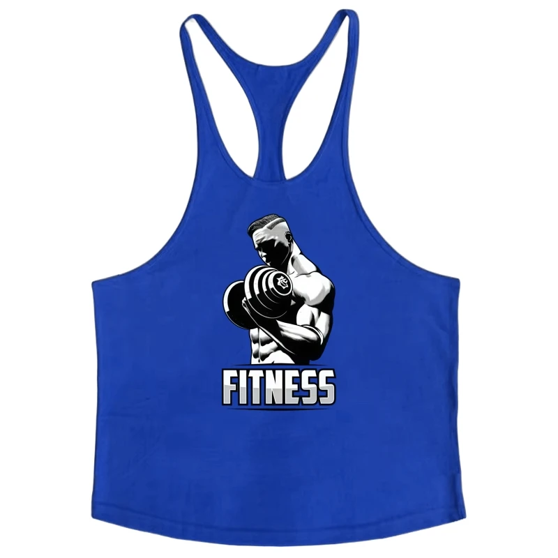 Strength-Training Men's Gym Stringer Vest, Fitness Workout Tank Top with Thin Straps, Breathable Racerback for Daily Training
