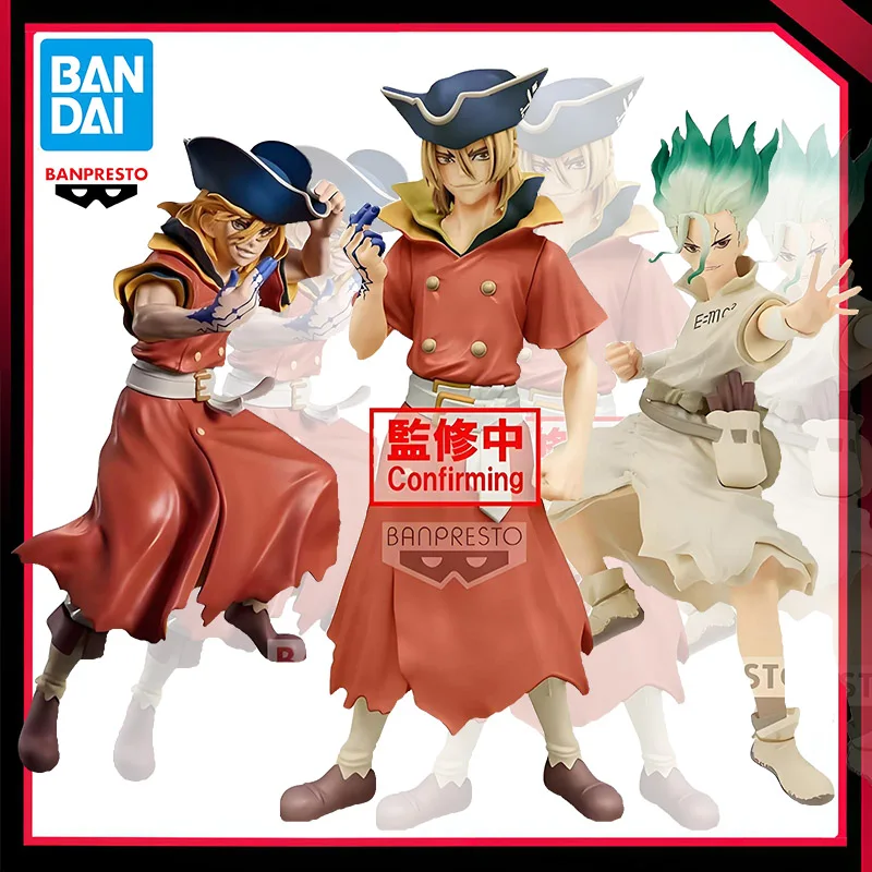 

Bandai Original Banpresto FIGURE of STONE WORLD Scientific Modeling Ishigami Senkuu Nanami Ryusui Action Figure Model Dolls Toy