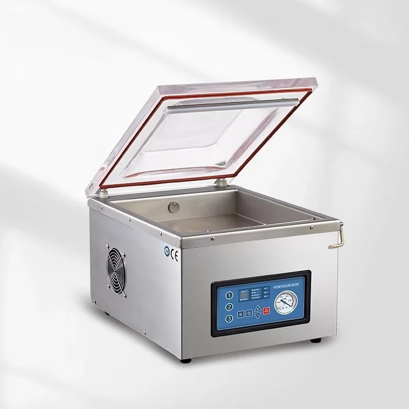 

CE Certified Electric Table Top Vacuum Packing Machine New Condition Food Container Sealing Machine