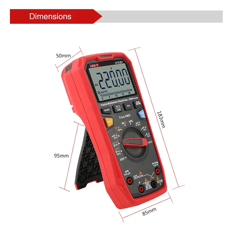 UNI T профессиональные цифровые мультиметры UT61B + UT61E + UT61D + 1000 В аналоговый мультиметр тест на сопротивление емкости мультитестер