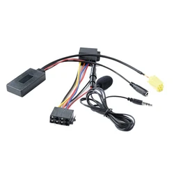 Adattatore Audio Bluetooth per auto a 6pin MIC cavo AUX vivavoce per Alfa Romeo 159 Fiat 500 LANCIA Musa Benz Smart Fortwo 451