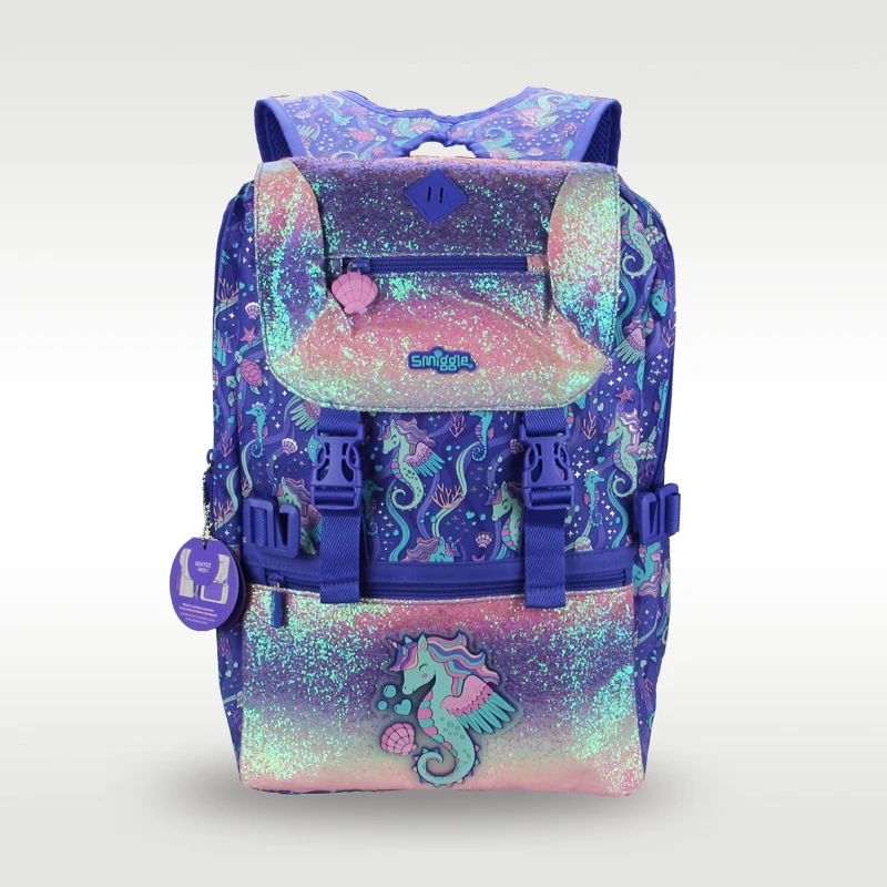 

Australia Smiggle original hot-selling children's and girls schoolbag high-quality seahorse oversized schoolbag 18 inches