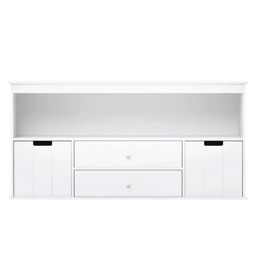 

Kids Modern Toy Storage Cabinet Freestanding Vertical, Modern White 41.22 x 12.87 x 19.69 Inches, Children Cabinets