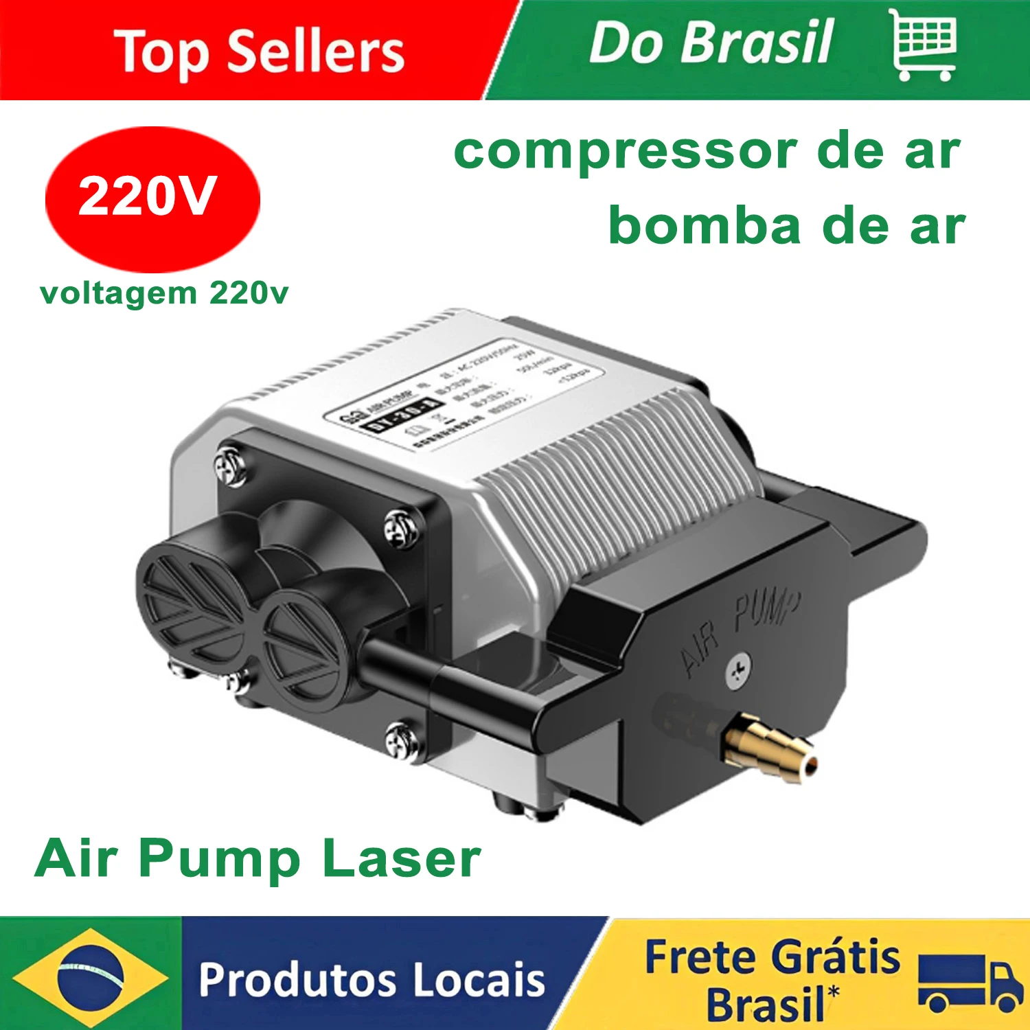 

EU/US 220V Air Assist Pump 30L/Min Laser Compressor for ZBAITU M81 Engraver Adjustable Speed Low Noise Vibration Stable Output