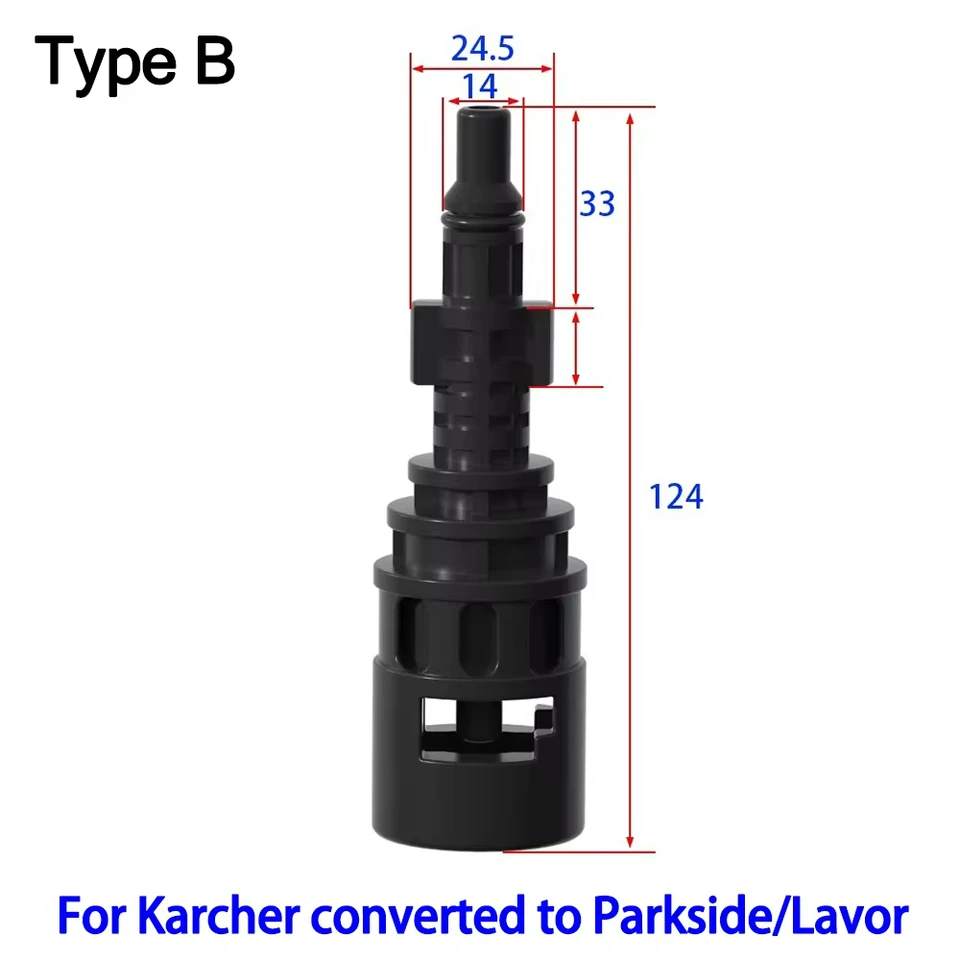 LavorFor Voor Parkside Slang Compatibel Hogedrukreiniger Nozzle Quick Connector (L8 LavorFor Voor Parkside Slang Compatibel Hogedrukreiniger Nozzle Quick Connector (L8