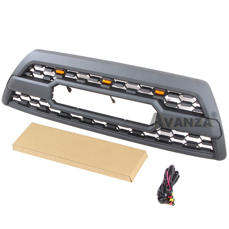 Grill front bumper grille modification accessories decoration Racing grill with LED lights For 4RUNNER 2006 2007 2008 2009