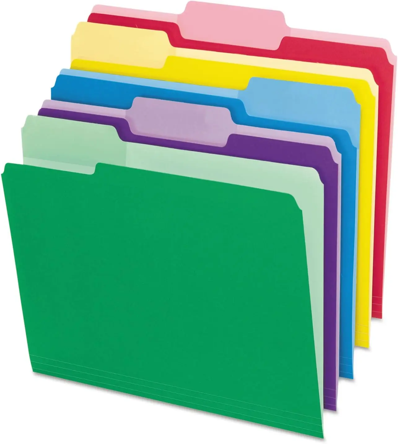 

30-Pack Erasable Tab File Folders, Assorted Colors, Letter Size for Office & School Organization