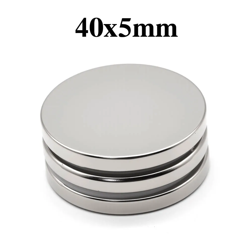 

40x5mm Super Powerful Round Magnet Neodymium Magnet NdfeB N35 Strong Permanent Magnetic imanes Refrigerator Magnet
