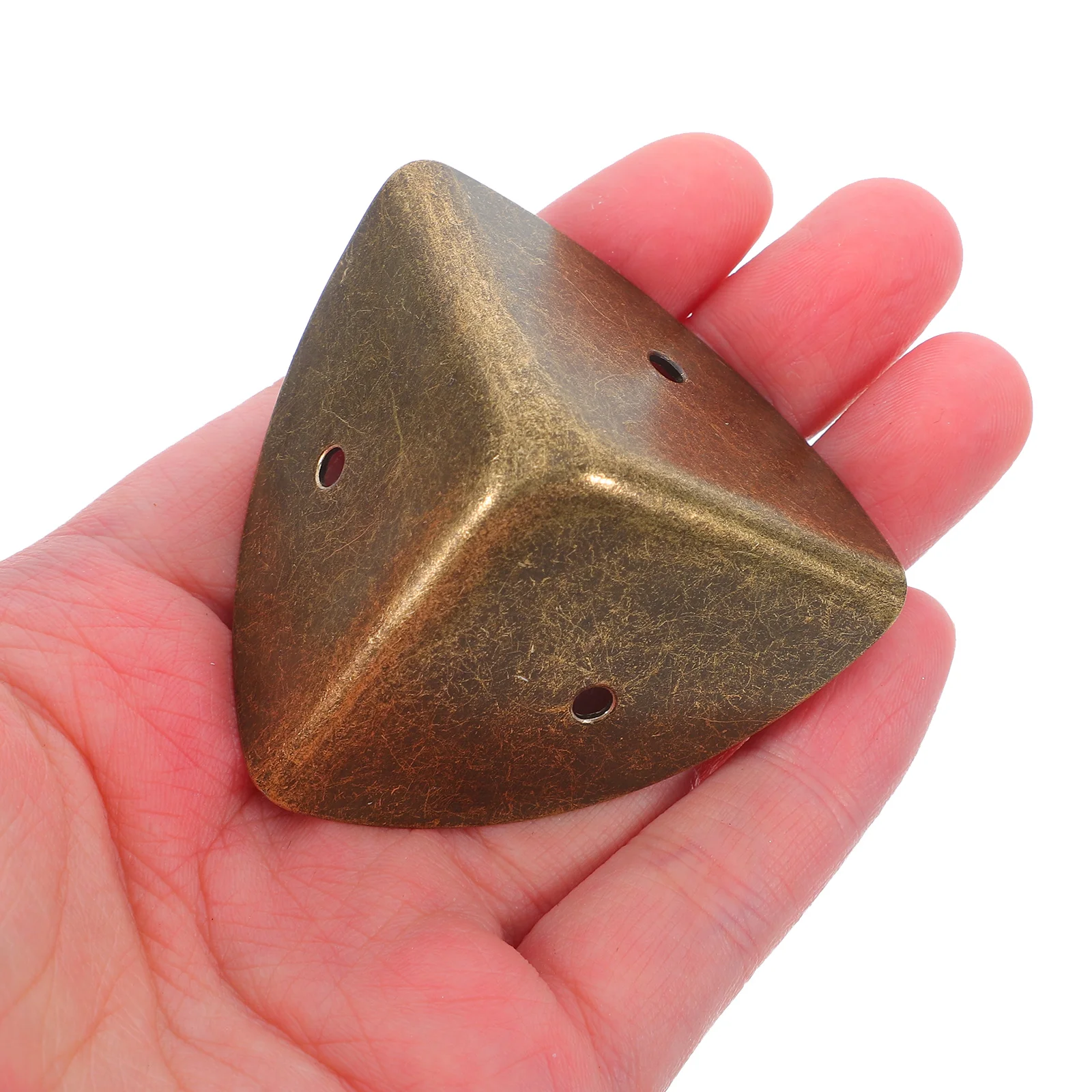 

12Pcs Strong Metal Corner Protectors for Coffee Table and Dresser Triangle Edge Guards Protection Wood Case Corners Furniture