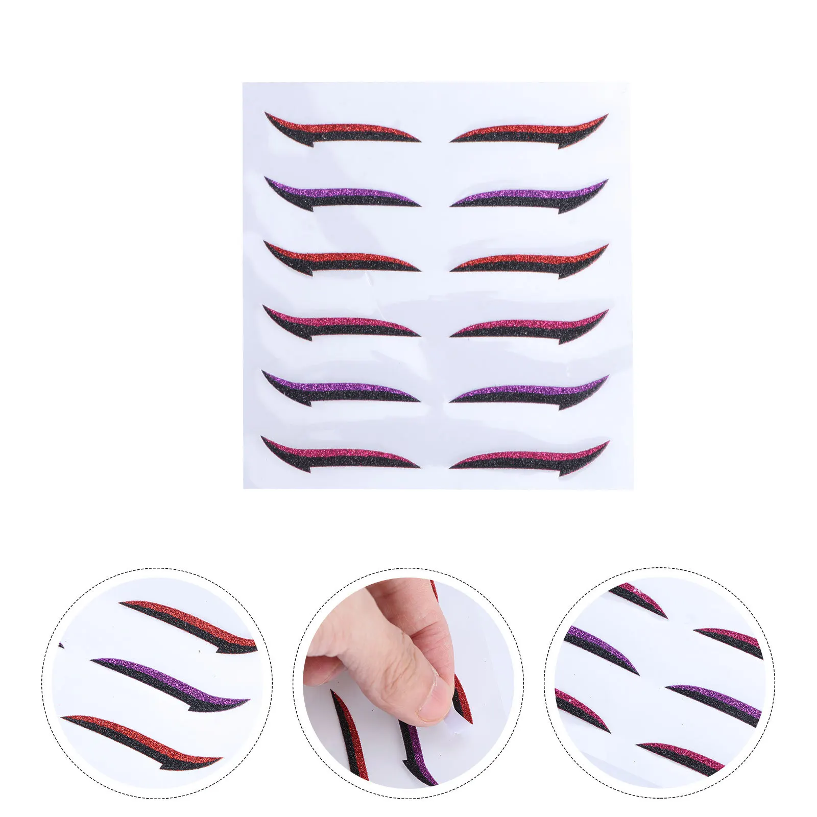 12 paia di strisce per doppia palpebra adesivi per eyeliner strumenti riutilizzabili per il trucco degli occhi impermeabile resistente al sudore aspetto naturale per tutti i giorni