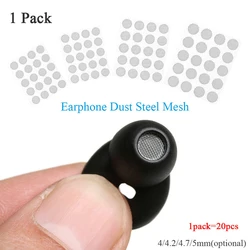 20pcs/pack In-ear Earphone Dustproof Network Earplug Steel Mesh 4mm/4.2mm/4.7mm/5mm Headset Sound Filter Fine Mesh Strainer