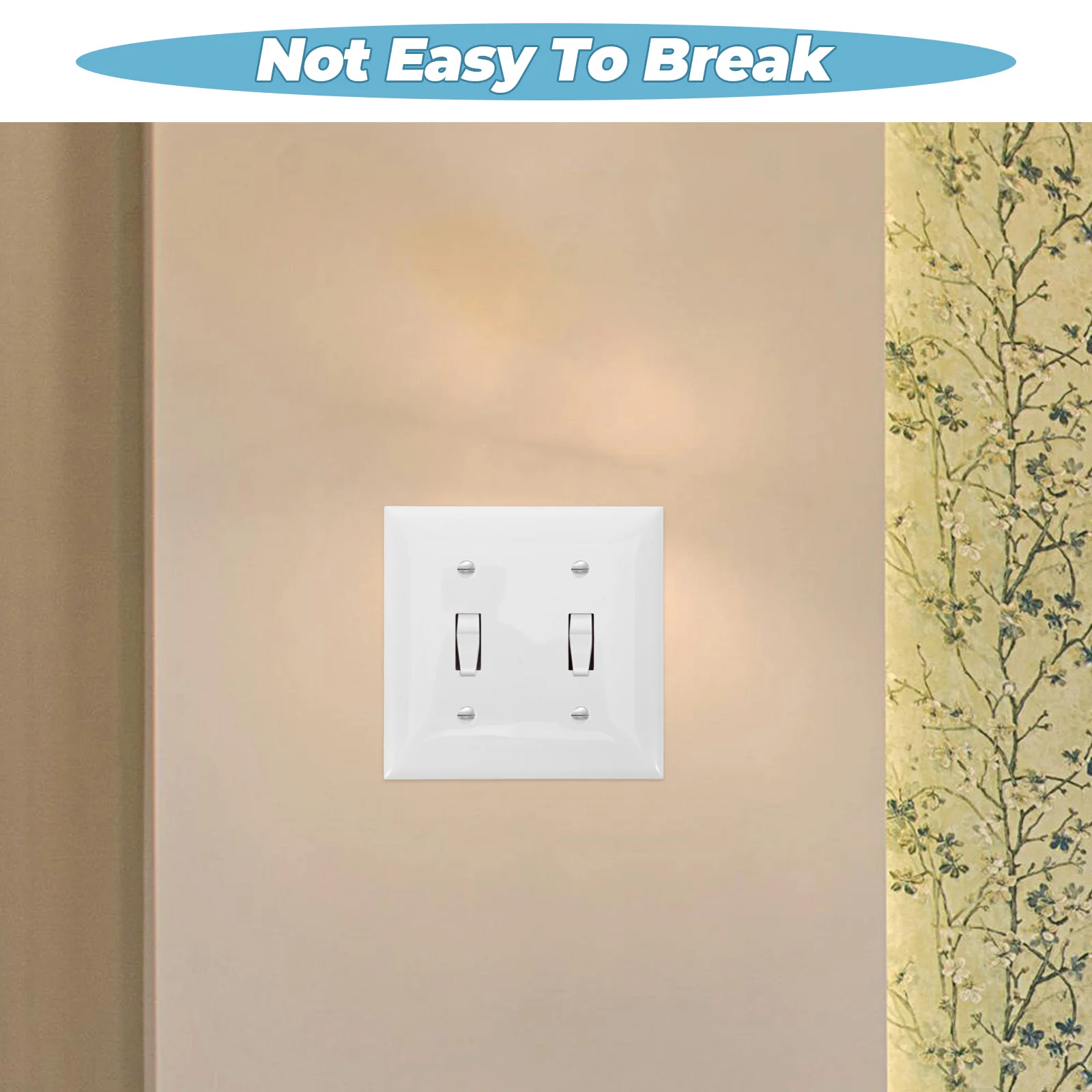 Painel de interruptores placas cerâmicas escurecimento decoração dupla luz dimmer capa pc bebê