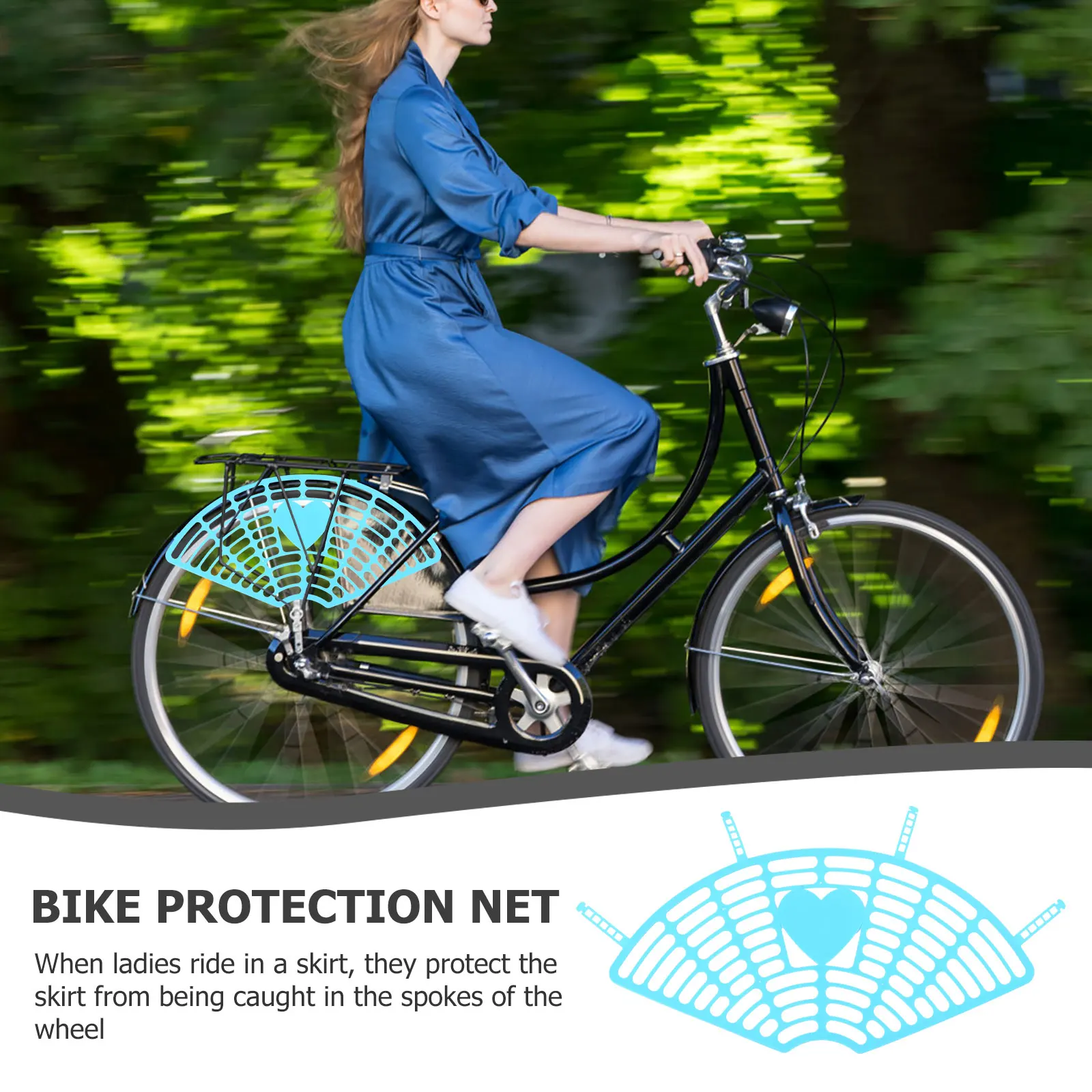 

2Pcs Bike Rear Plastic Backseat Protective Screen for Skirt and Foot Safety Easy Install Bike Protective Net