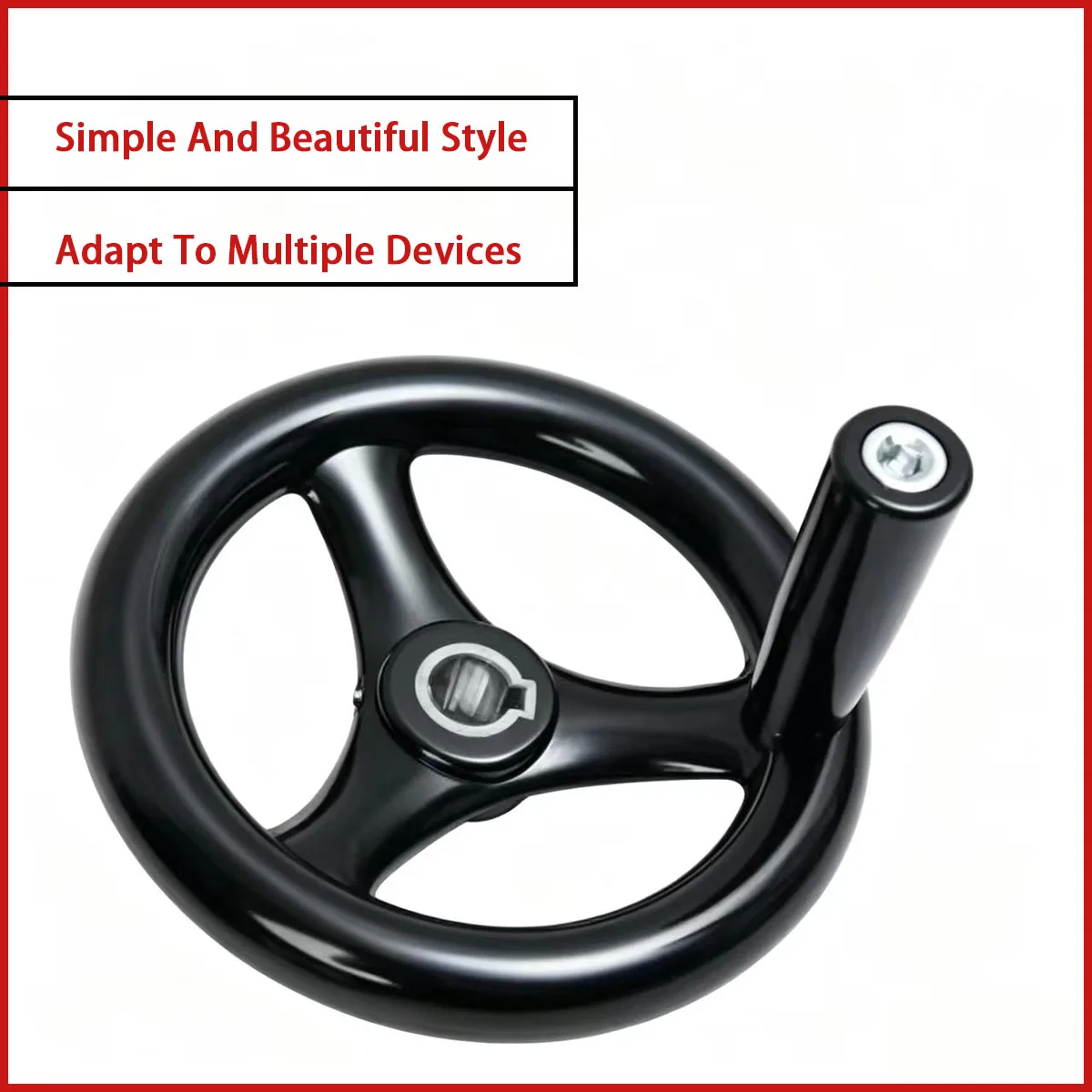 Three Spoke Bakelite Handwheel Corrugated Plastic Rim Machine Tool Grinding Wheel Crank Handle