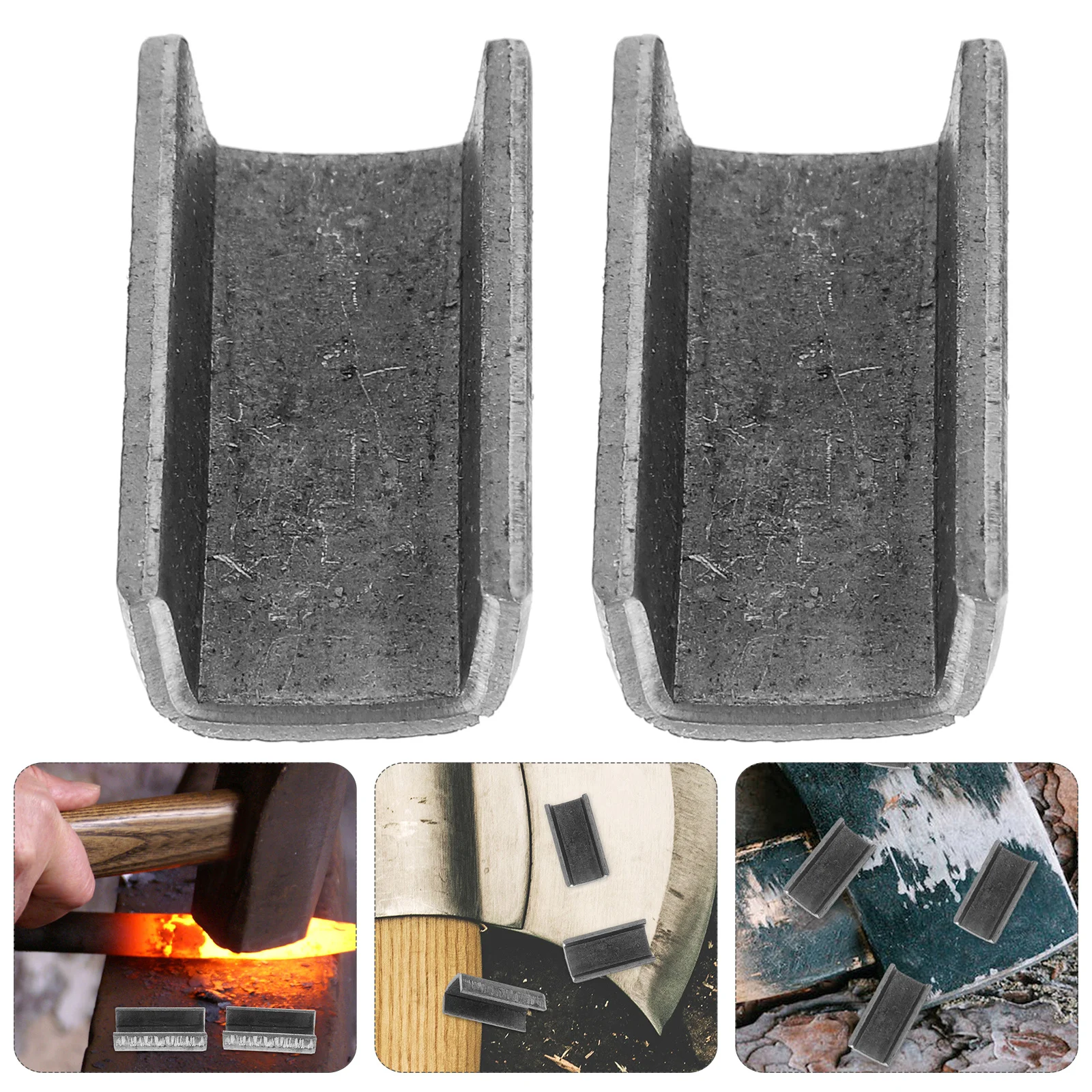 

10Pcs Heavy Duty Iron Garden Hoe Clips Replacement Parts Repair Hand Tool Accessories for Backyard Use Hoe Head Replacement Clip