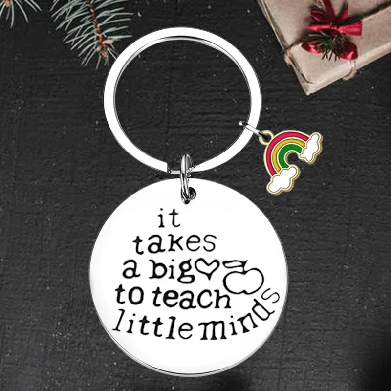 Cute Heart Love Teacher A Great Teacher Keychain Pendant Thank You Teacher Key Chain Nurse Teachers Mentor Gift