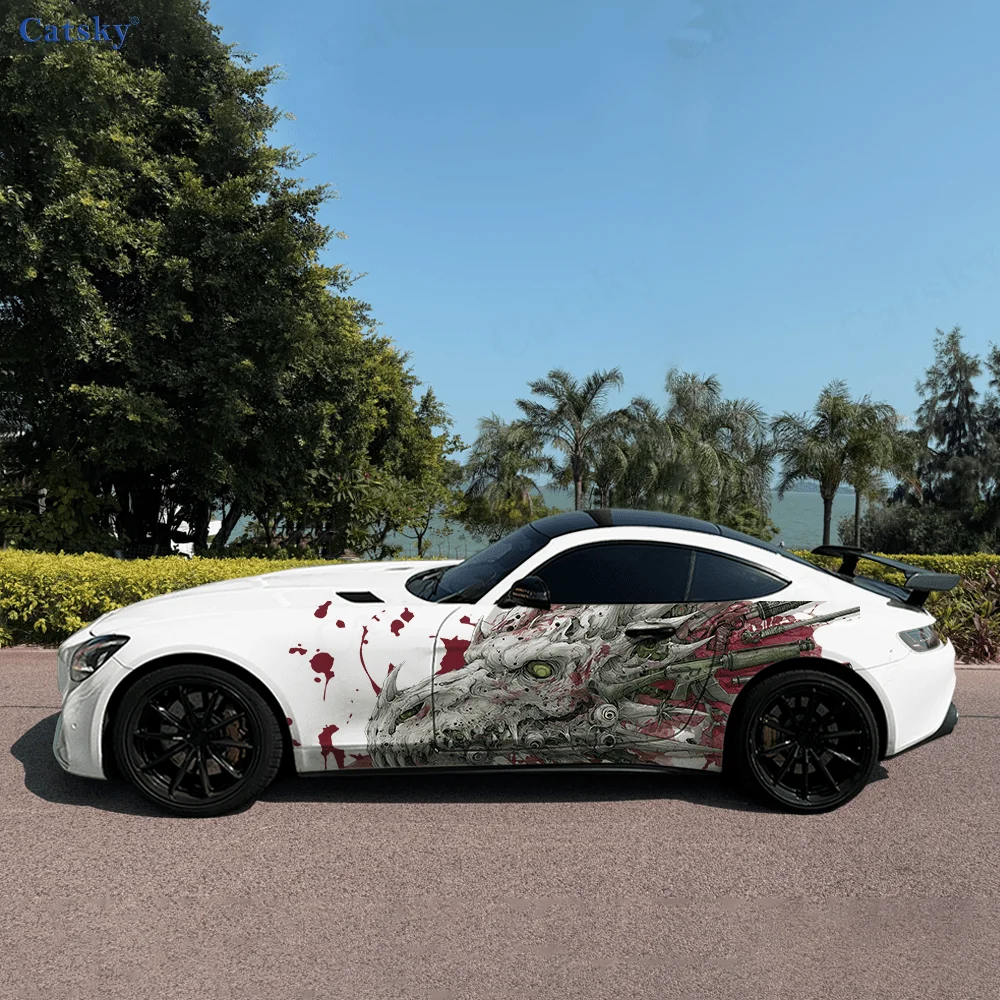 

Dragon Blood Splatters Car Vinyl Wraps Decal Self-adhesive PVC Sticker Suitable for Trucks SUV Decoration Auto Accessories Gift