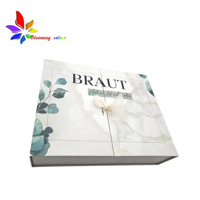 2025customized.Luxury custom cardboard 24 days advent calendar packaging box