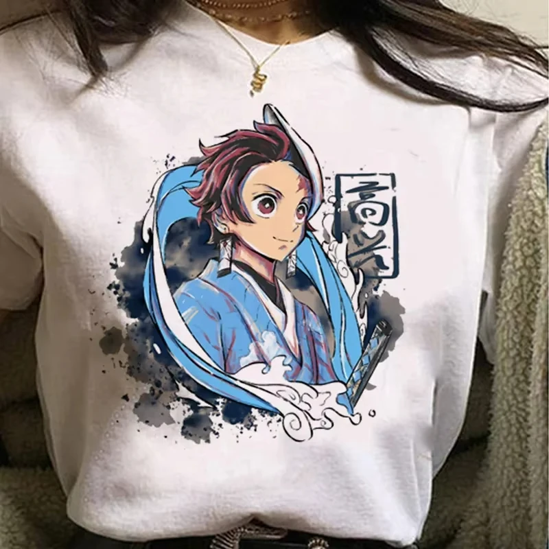 Kimetsu No Yaiba Kamado Nezuko Graphic Print T-shirt Women Harajuku Aesthetic White Tops Tshirt 2026 Japan Style Female T Shirt