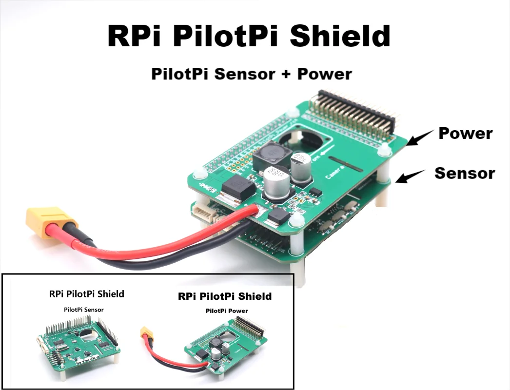 RPi PilotPi Shield PIXHAWK Flight Control PX4 Firmware Sensor And Power With Raspberry Pi OS PIX 32 Bit Autopilot  Copter Plane