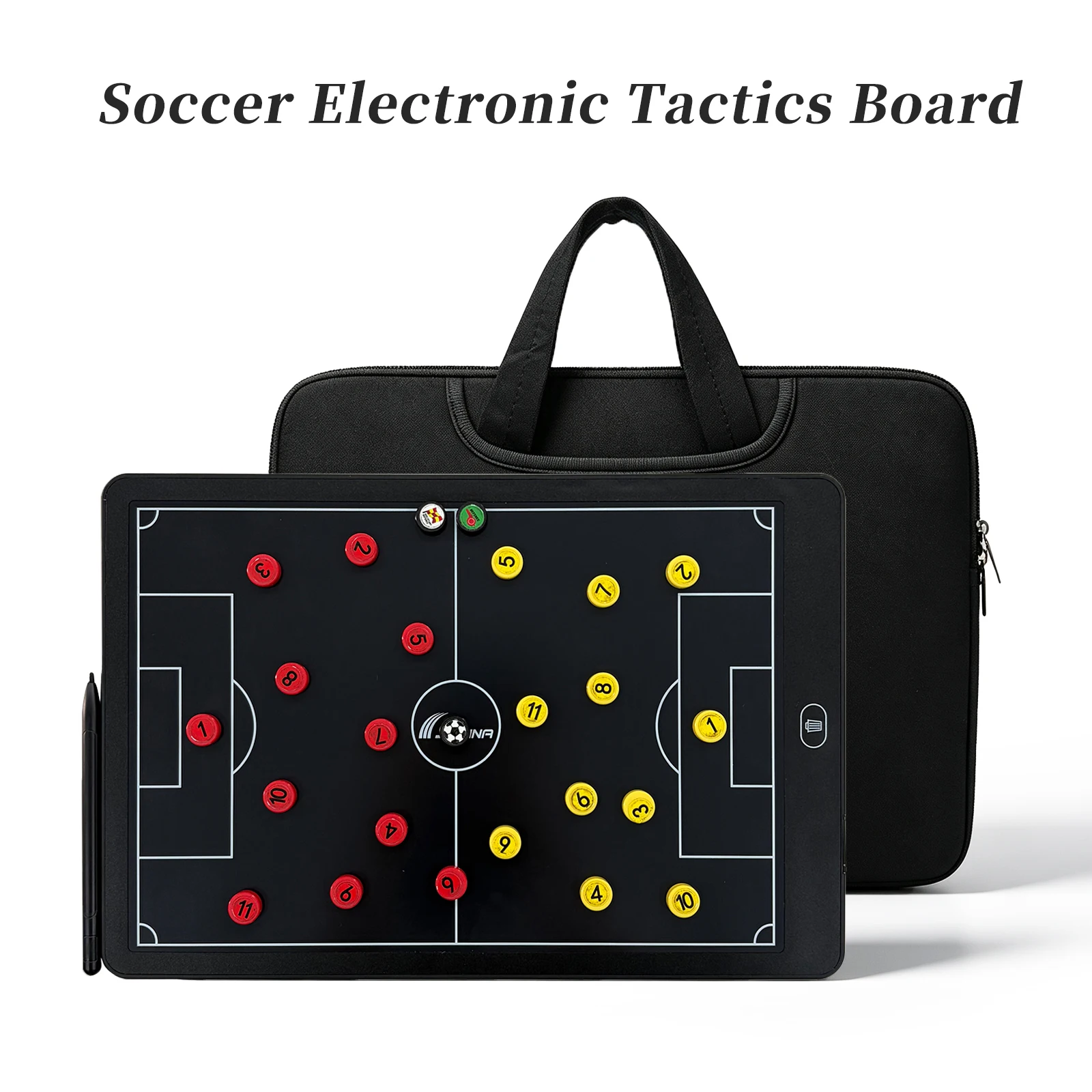 16 Inch Rechargeable Electronic Football Soccer Tactical Board Large LCD Digital Coaching Board With Stylus Pen Lock Screen Reus
