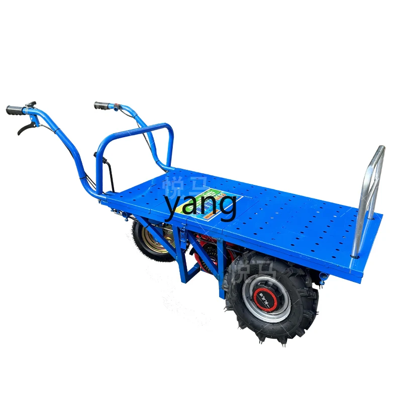 Yjq Gasoline Single-Wheeled Cart Three-Wheeled Trolley Household Double-Wheeled Truck Orchard Climbing Transport Trolley