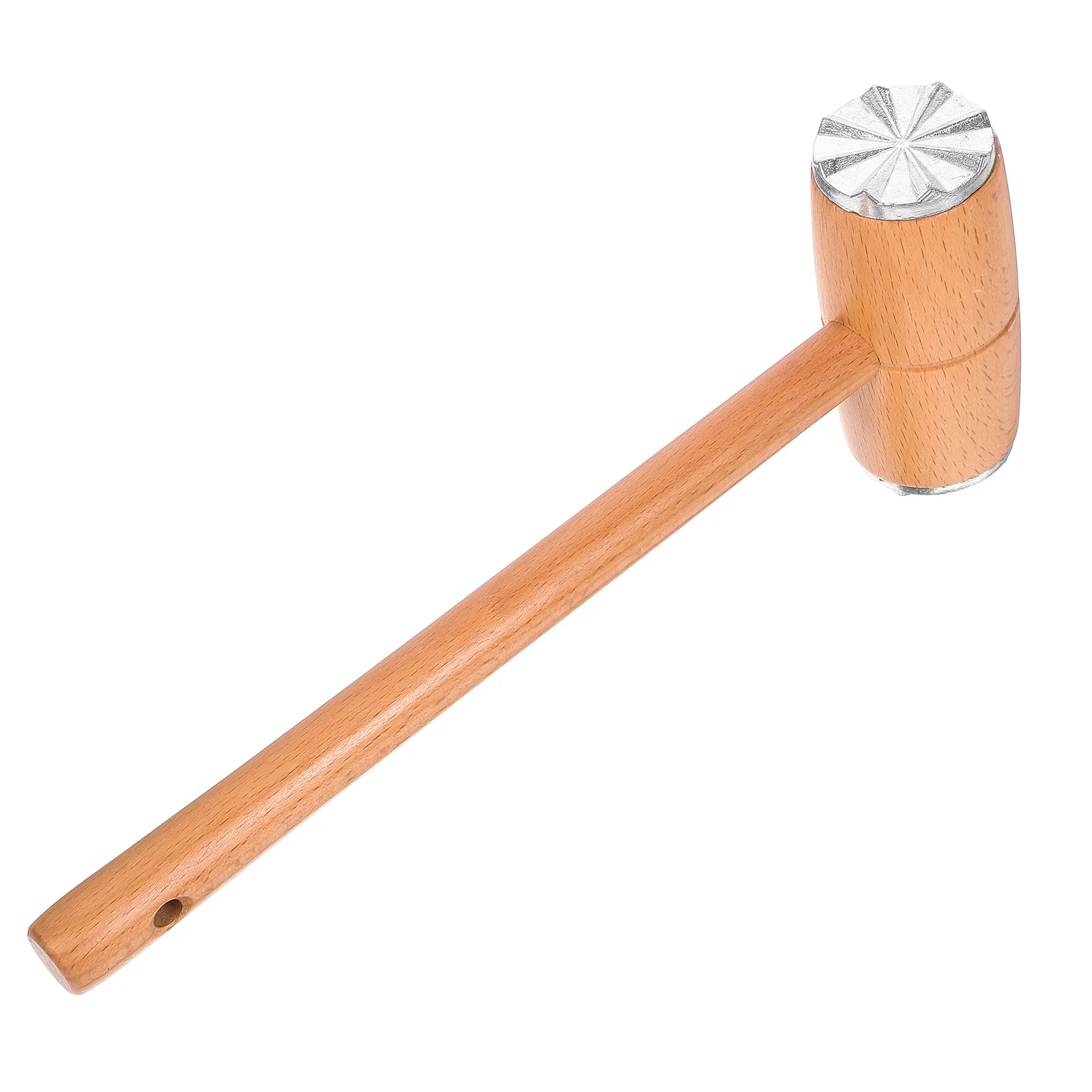

Wooden Dual-Sided Meat Hammer Aluminium Alloy Lightweight Kitchen Tenderizer Mallet Long Handle Meat Masher Tool