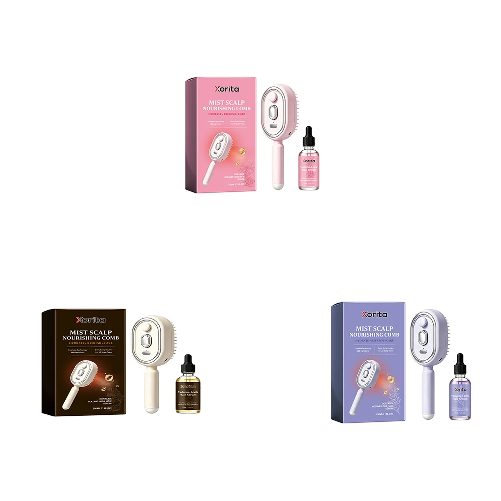 Xorita Spray Scalp Massage Comb with Hair Serum Kit, Nano‑Fine Mist Portable Scalp Oil Applicator Hair Care Beauty Device view 6